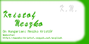 kristof meszko business card
